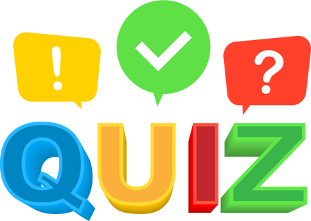 Quiz logo with speech bubble symbols